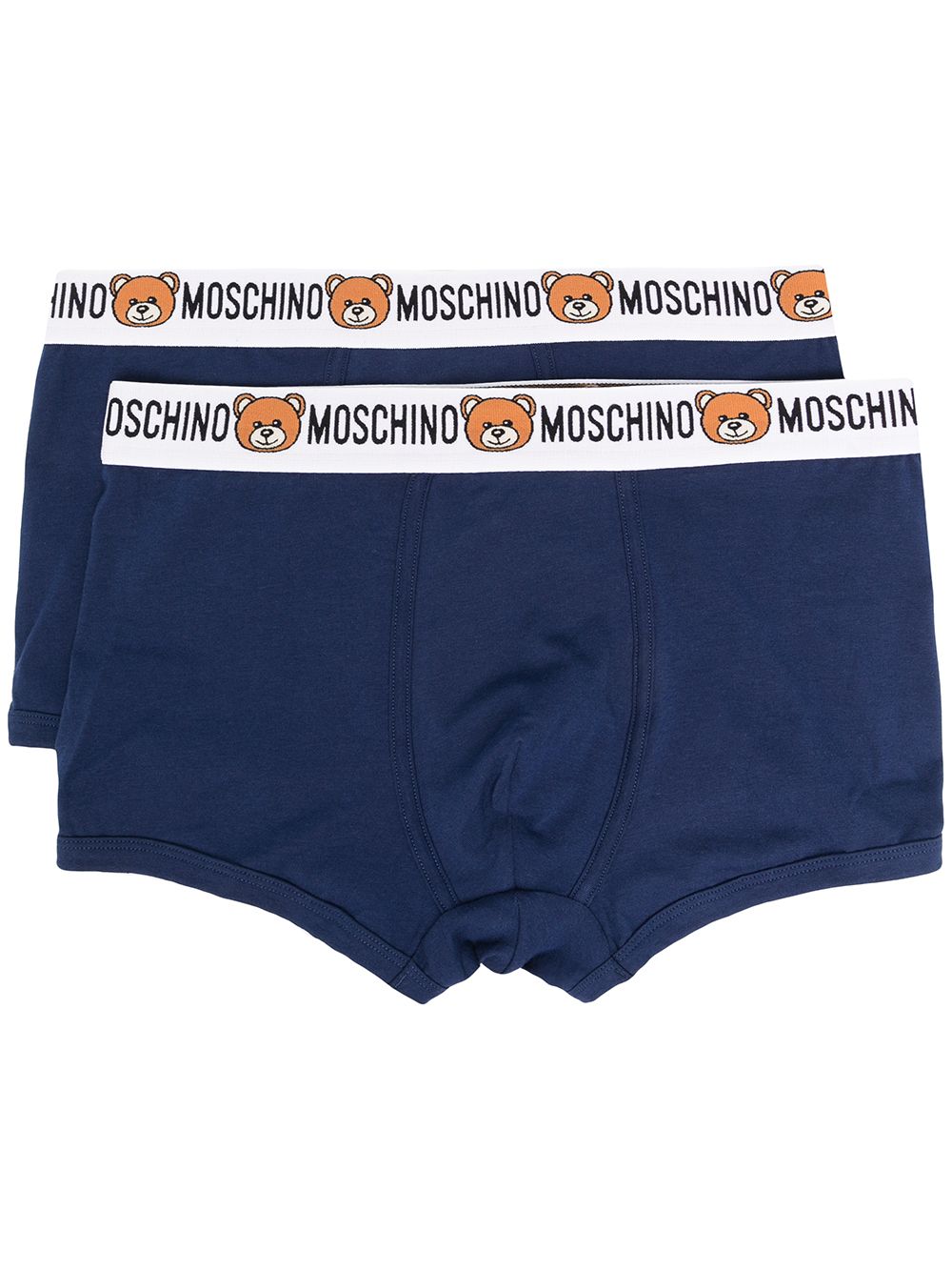 Moschino teddy logo waistband briefs - Blue von Moschino