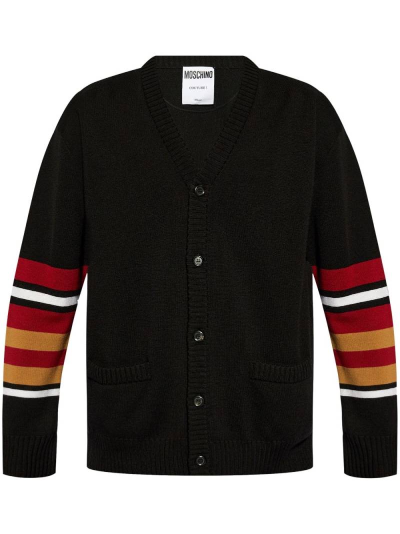 Moschino wool v-neck cardigan - Black von Moschino