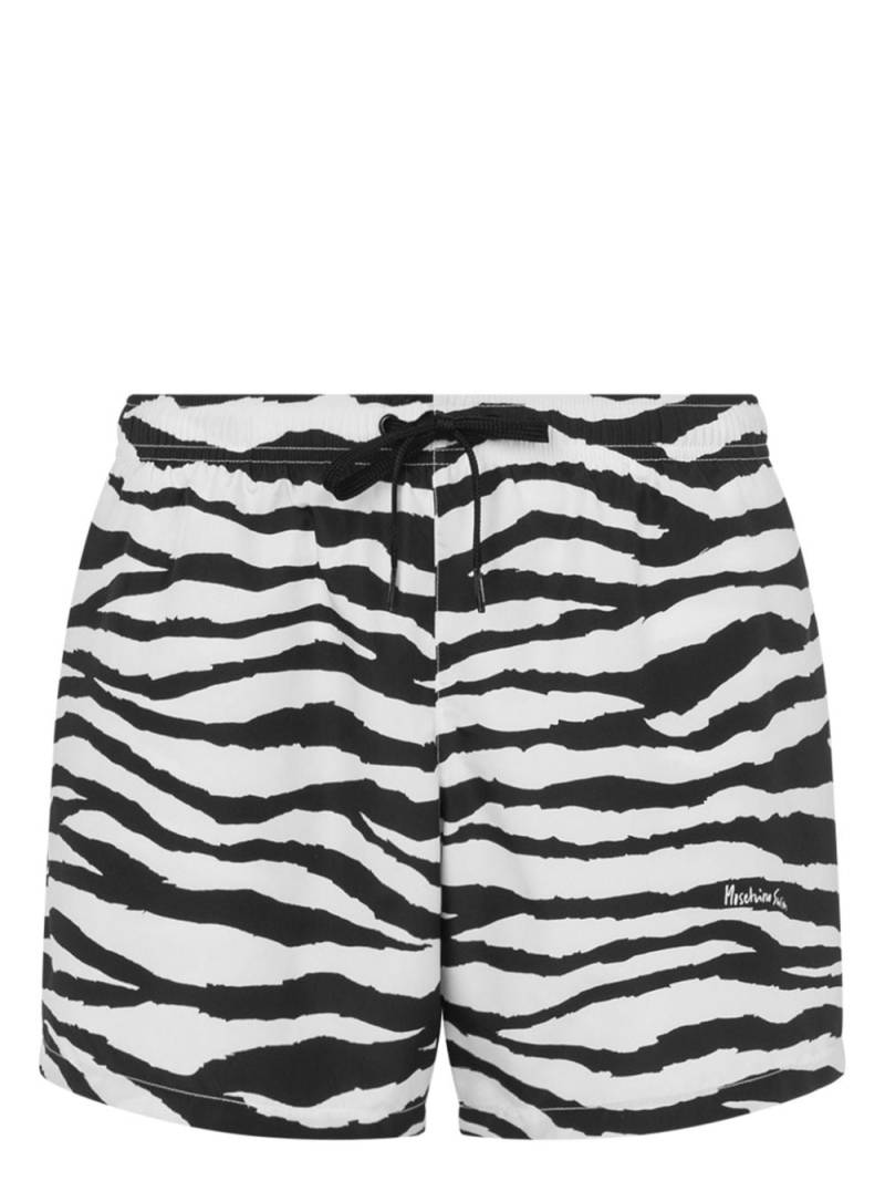 Moschino zebra pattern swim shorts - Black von Moschino