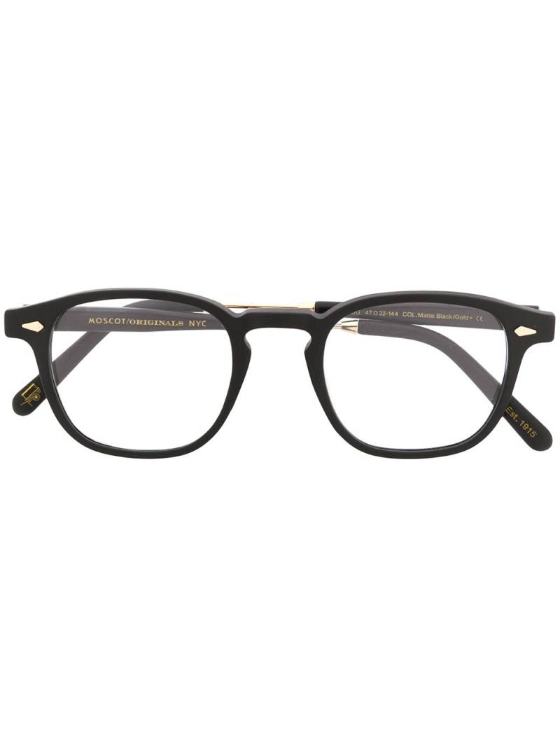 Moscot Genug round frame glasses - Black von Moscot