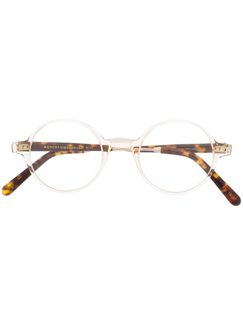 Moscot Gittel round frame glasses - Neutrals von Moscot