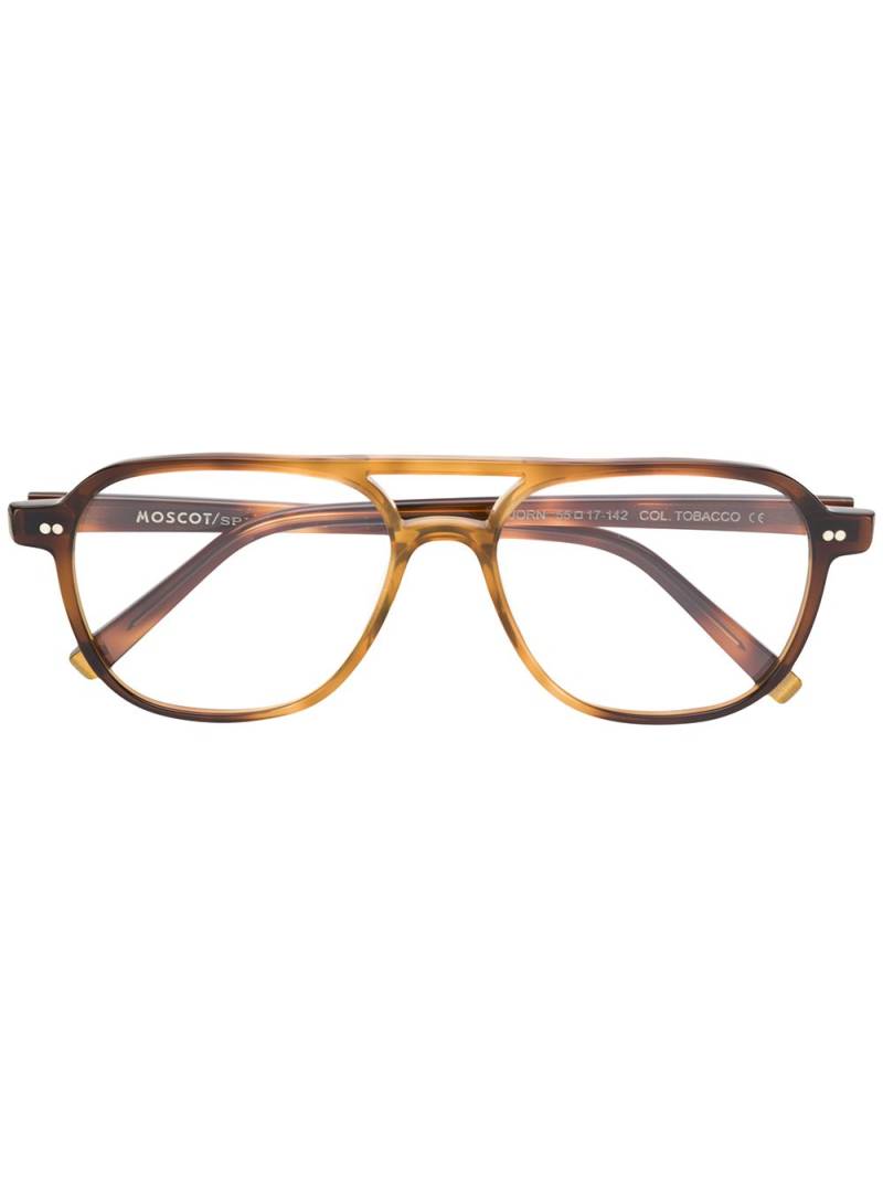 Moscot pilot-frame glasses - Brown von Moscot