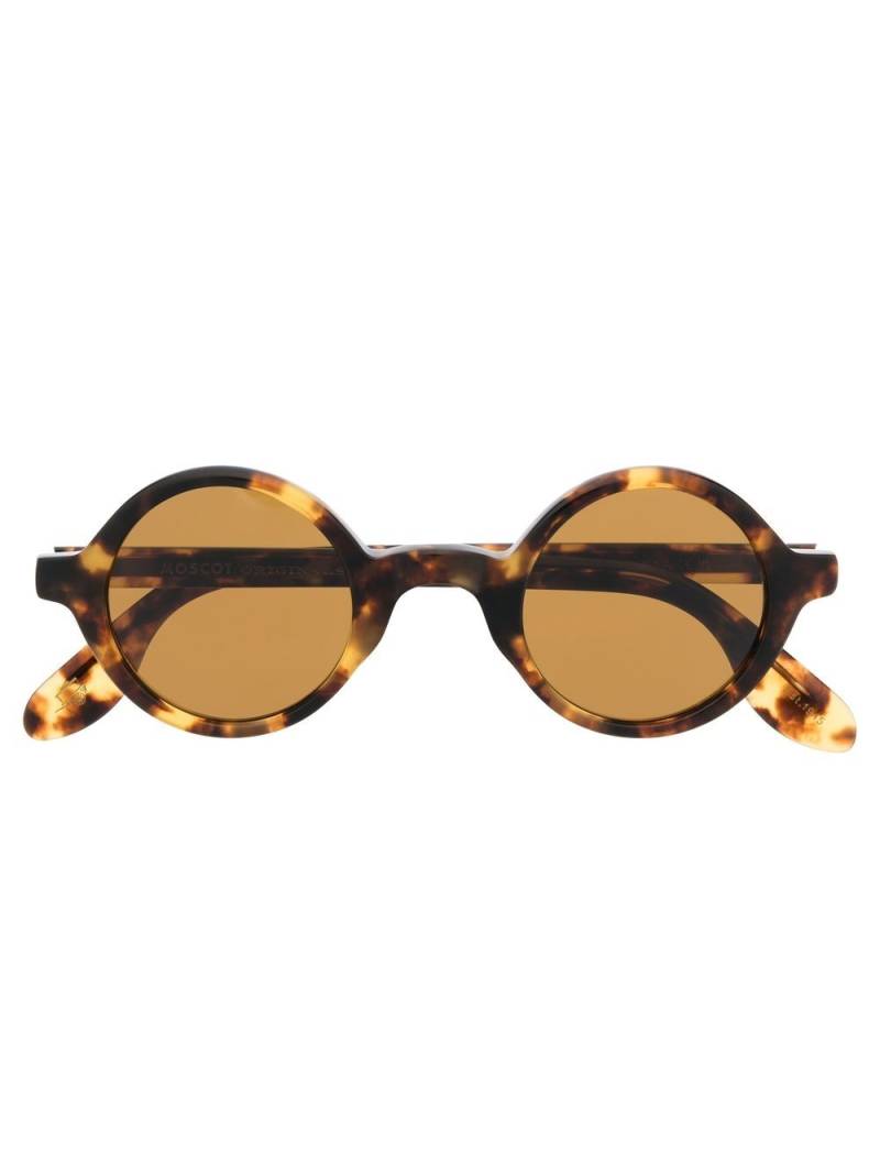 Moscot round-frame tortoiseshell-effect sunglasses - Brown von Moscot