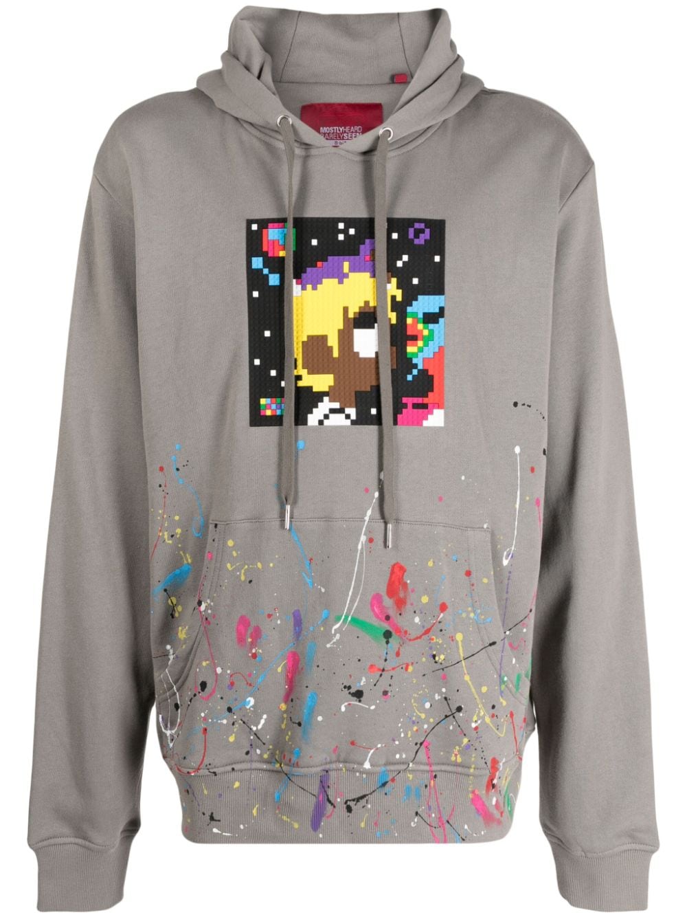 Mostly Heard Rarely Seen 8-Bit Head In The Stars hoodie - Grey von Mostly Heard Rarely Seen 8-Bit