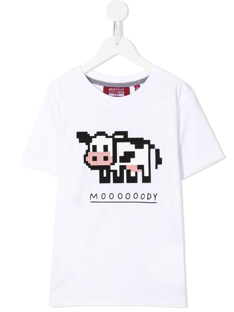 Mostly Heard Rarely Seen 8-Bit Mini Moody 8-Bit appliqué T-shirt - White von Mostly Heard Rarely Seen 8-Bit