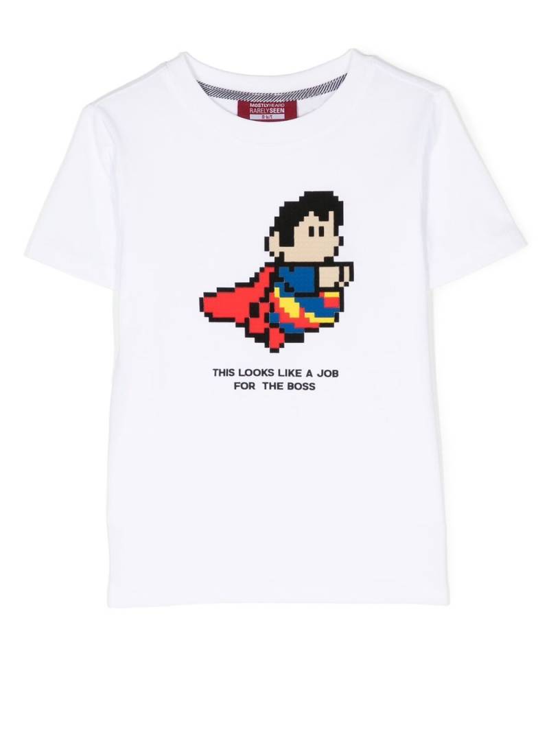 Mostly Heard Rarely Seen 8-Bit Mini Super slogan-print T-shirt - White von Mostly Heard Rarely Seen 8-Bit