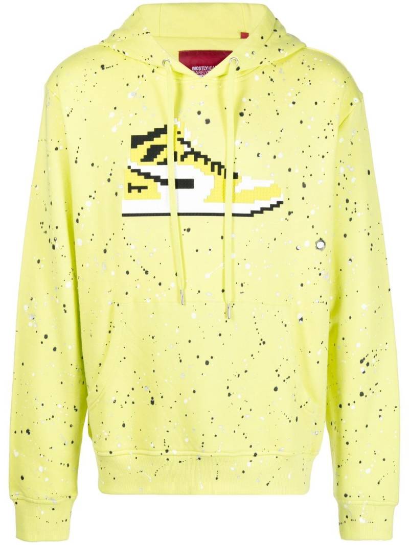 Mostly Heard Rarely Seen 8-Bit Neon Volt long-sleeve hoodie - Yellow von Mostly Heard Rarely Seen 8-Bit