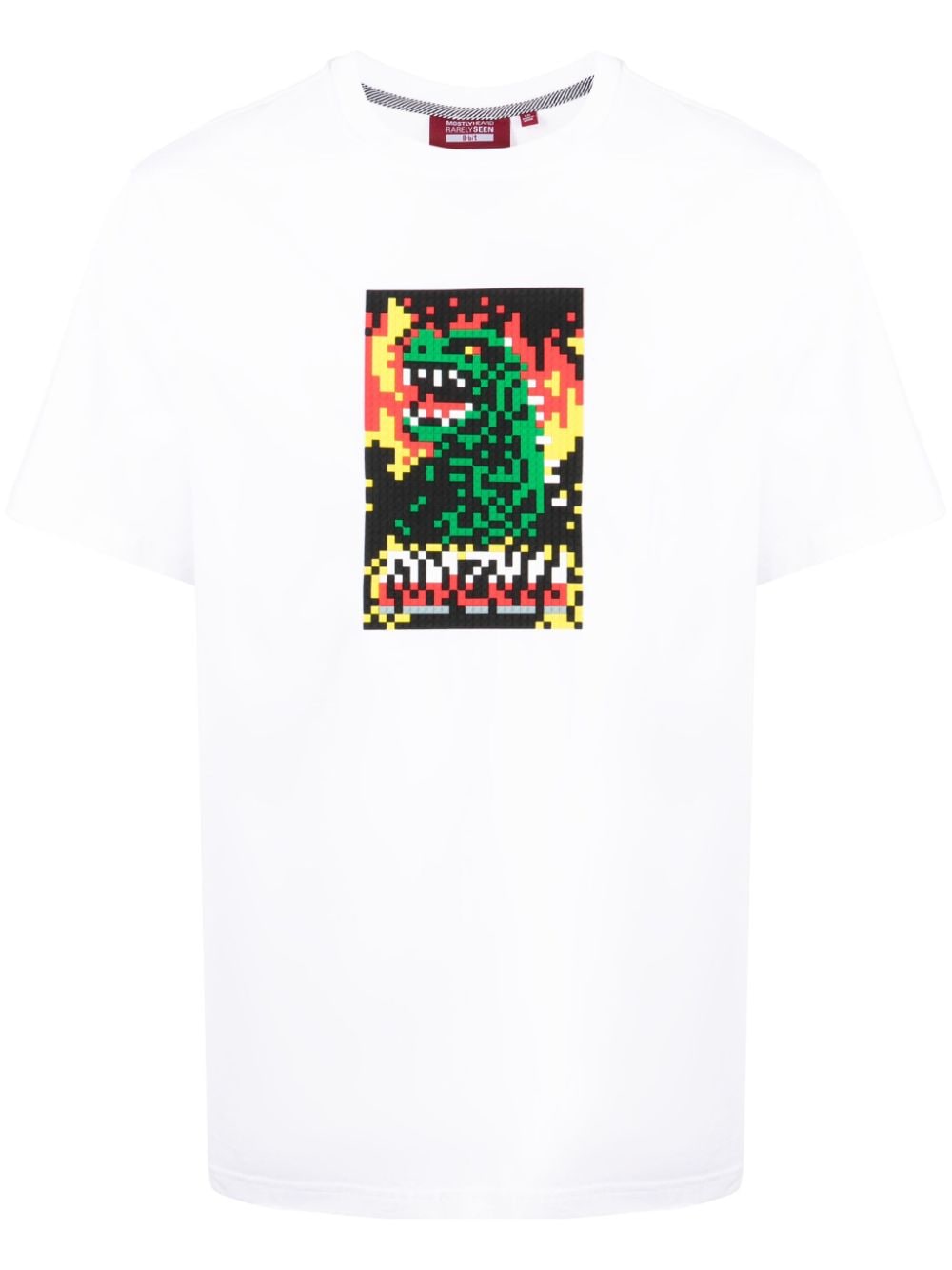 Mostly Heard Rarely Seen 8-Bit The Monster Attacks cotton T-shirt - White von Mostly Heard Rarely Seen 8-Bit