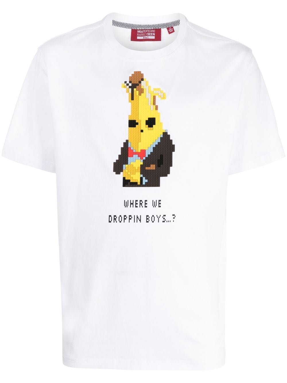 Mostly Heard Rarely Seen 8-Bit Where We Dropping short-sleeved T-shirt - White von Mostly Heard Rarely Seen 8-Bit