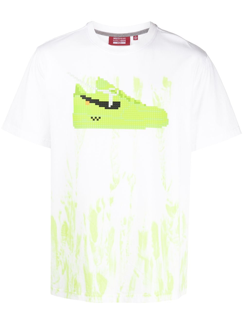 Mostly Heard Rarely Seen 8-Bit dip-dye volt sneaker-print T-shirt - White von Mostly Heard Rarely Seen 8-Bit