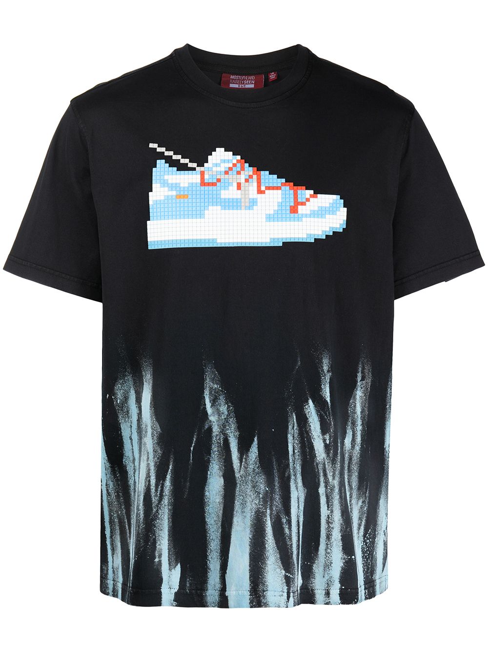 Mostly Heard Rarely Seen 8-Bit drip-dye sneaker-print T-shirt - Black von Mostly Heard Rarely Seen 8-Bit