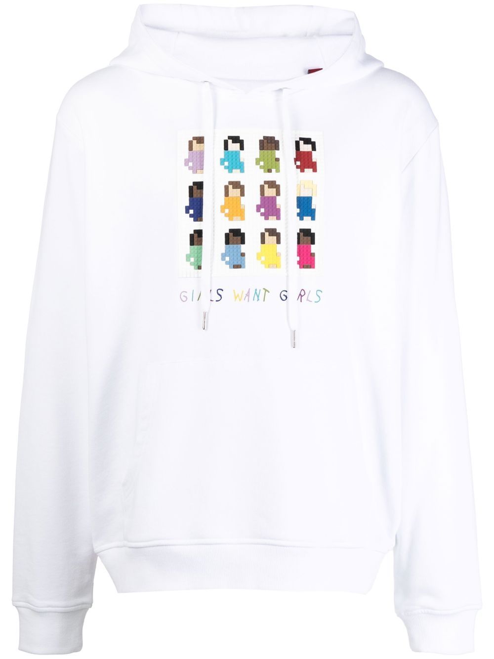 Mostly Heard Rarely Seen 8-Bit graphic-print cotton hoodie - White von Mostly Heard Rarely Seen 8-Bit