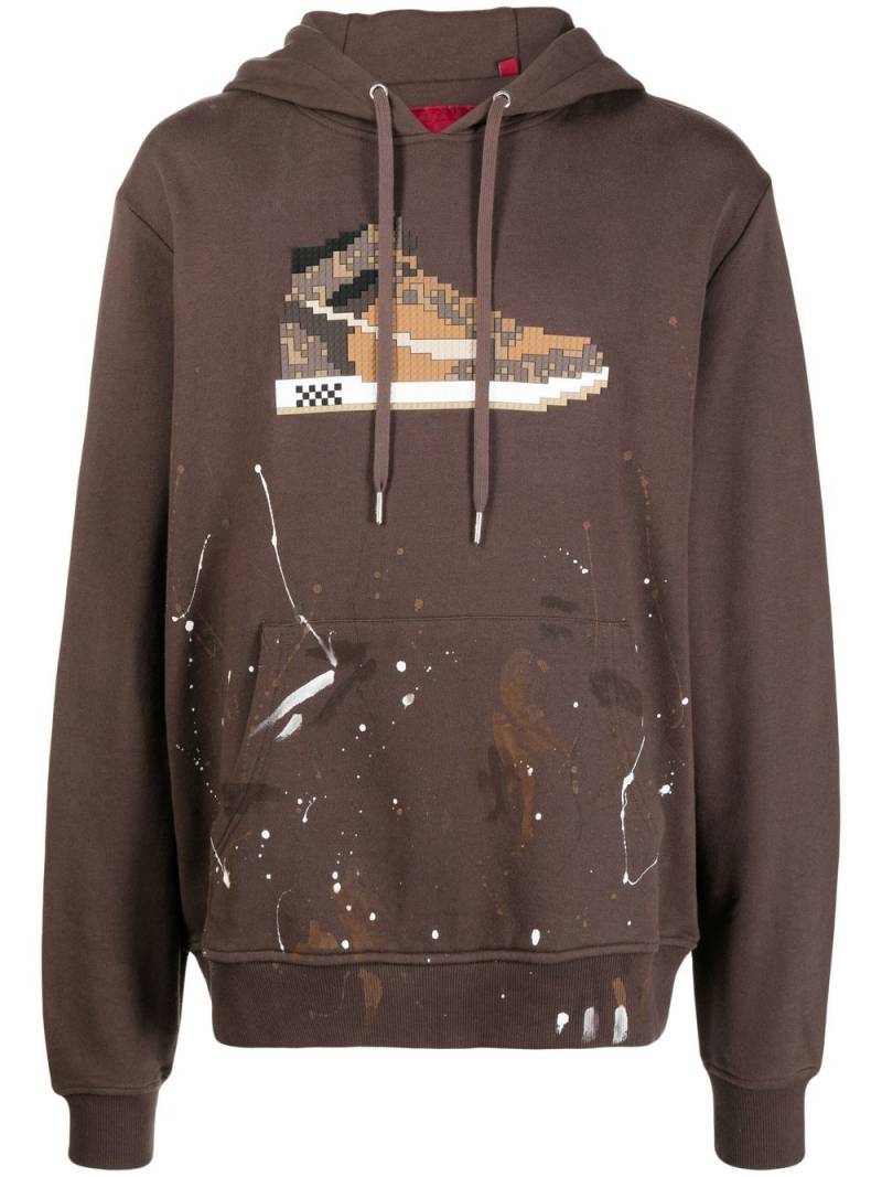 Mostly Heard Rarely Seen 8-Bit sneaker-print long-sleeve hoodie - Brown von Mostly Heard Rarely Seen 8-Bit