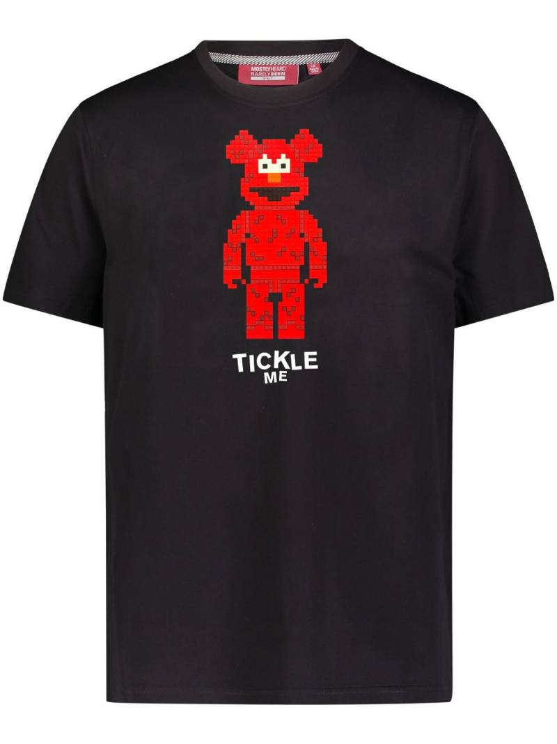 Mostly Heard Rarely Seen 8-Bit tickle me 8-bit appliqué cotton t-shirt - Black von Mostly Heard Rarely Seen 8-Bit