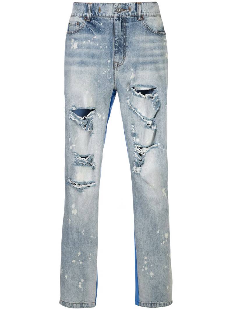 Mostly Heard Rarely Seen Half and Half panelled jeans - Blue von Mostly Heard Rarely Seen