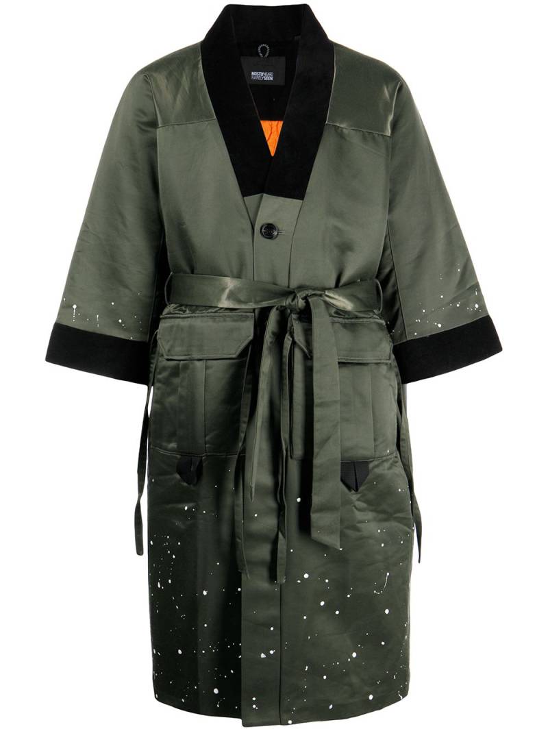 Mostly Heard Rarely Seen Kimono Robe overcoat - Green von Mostly Heard Rarely Seen