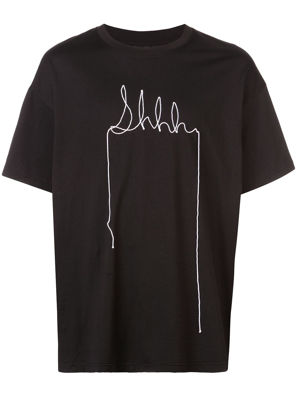 Mostly Heard Rarely Seen Yarn Sketch Shh T-shirt - Black von Mostly Heard Rarely Seen