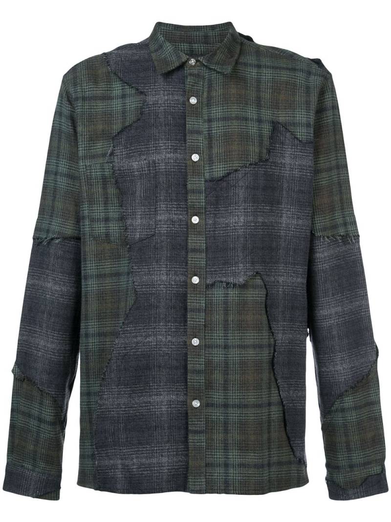 Mostly Heard Rarely Seen distressed plaid shirt - Green von Mostly Heard Rarely Seen