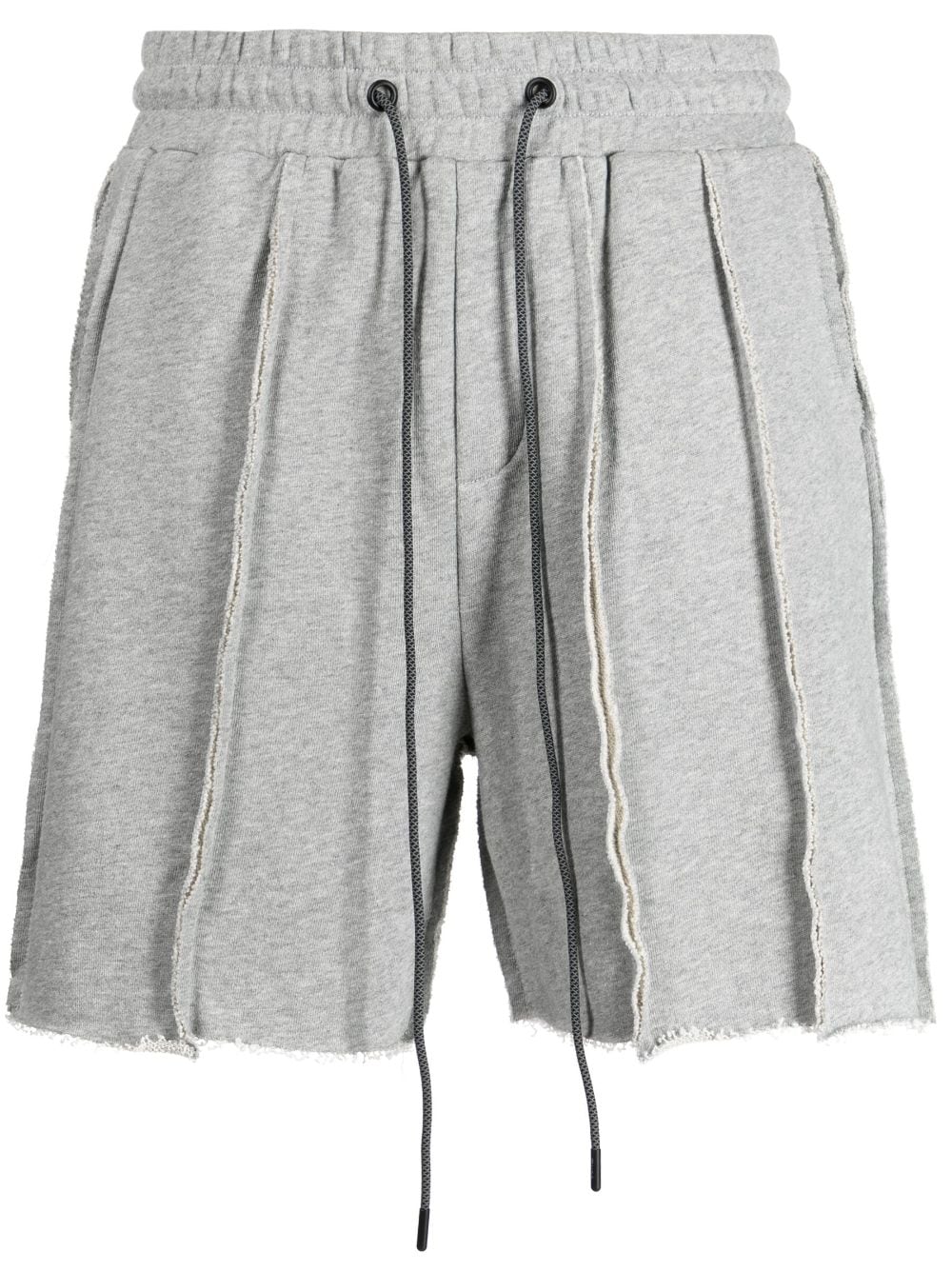Mostly Heard Rarely Seen exposed-seam cotton track shorts - Grey von Mostly Heard Rarely Seen