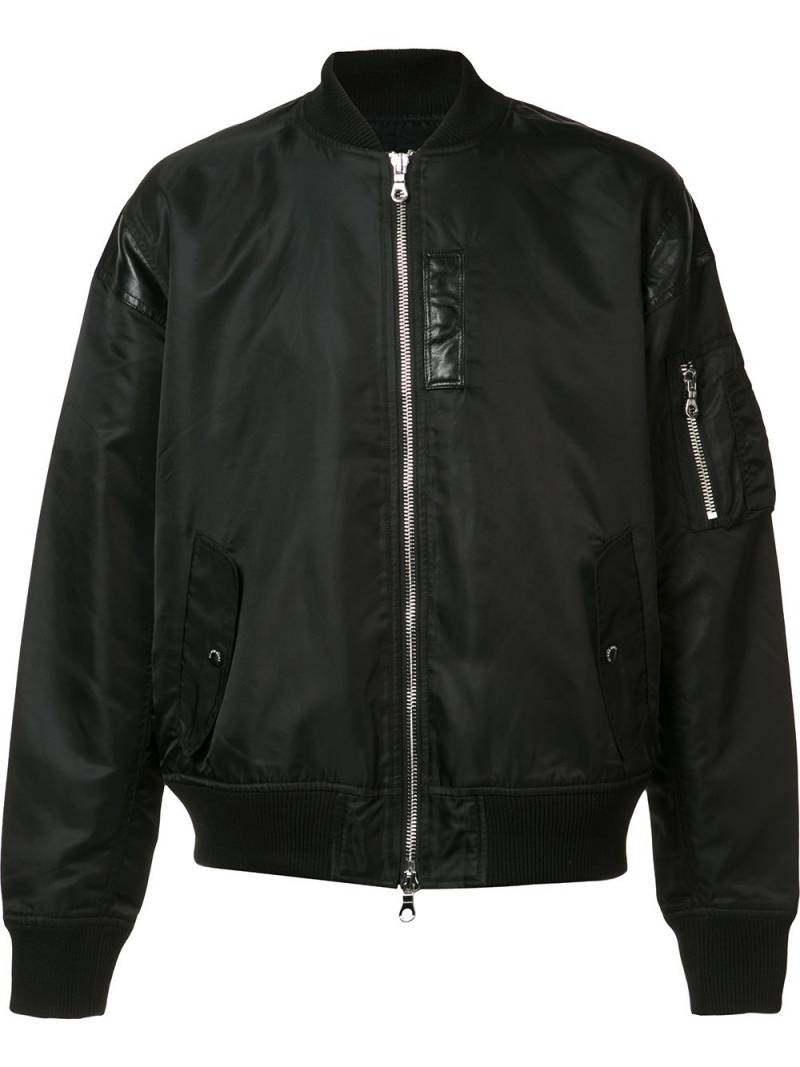 Mostly Heard Rarely Seen leather detailing bomber jacket - Black von Mostly Heard Rarely Seen