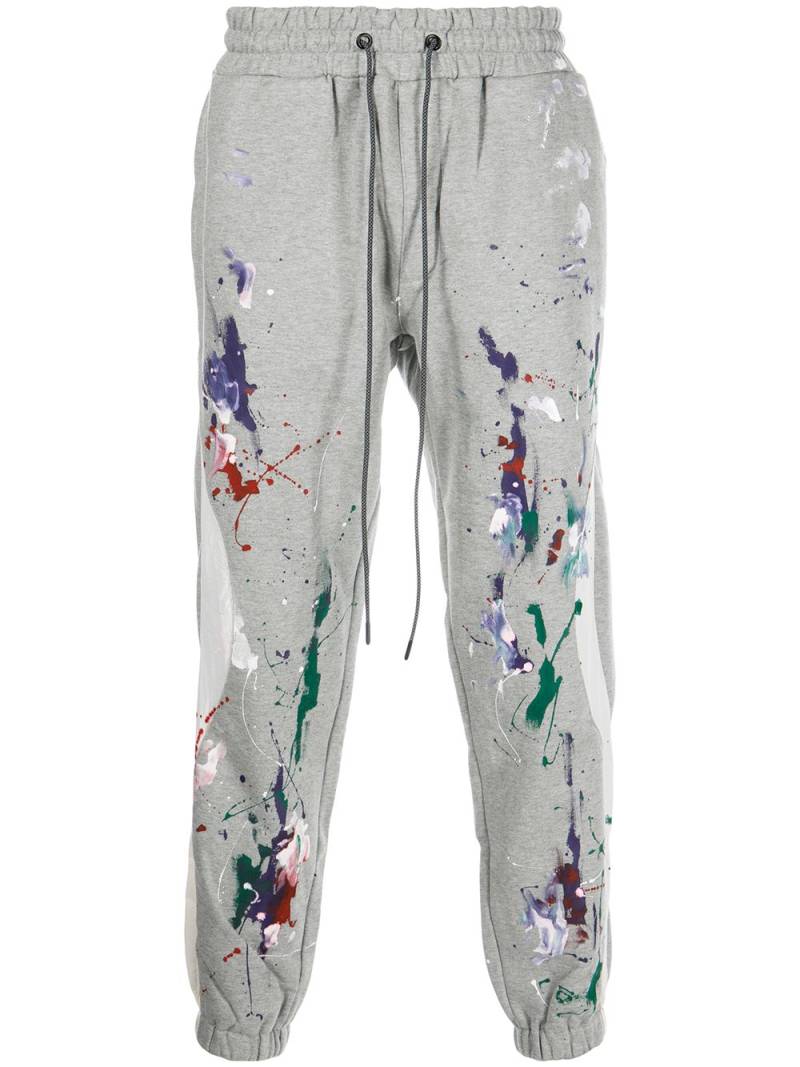 Mostly Heard Rarely Seen paint-splattered tapered joggers - Grey von Mostly Heard Rarely Seen