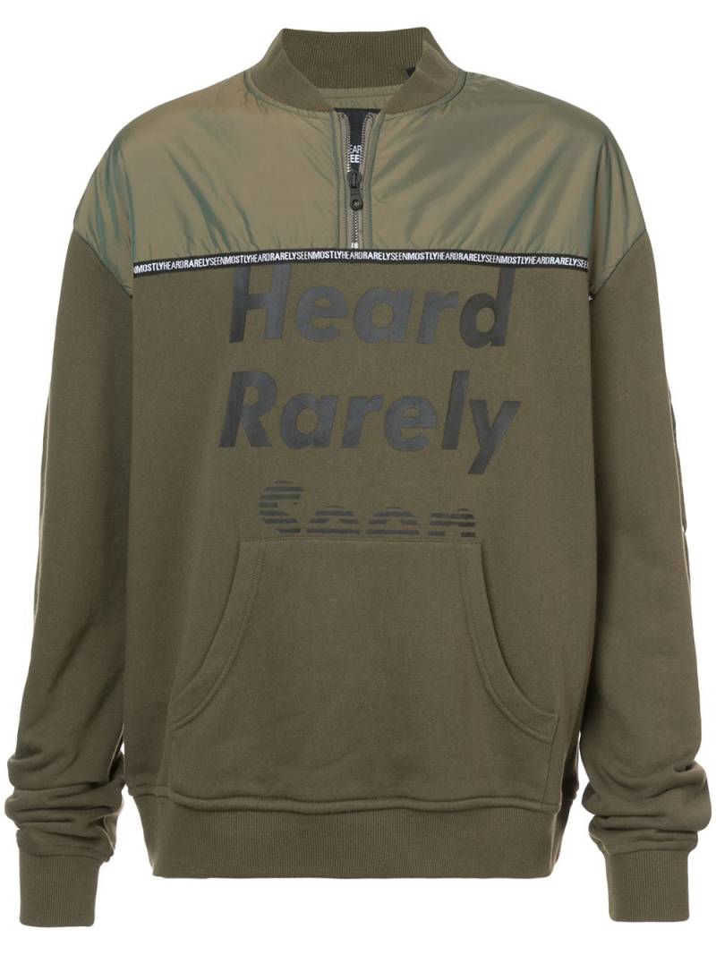 Mostly Heard Rarely Seen panelled sweatshirt - Green von Mostly Heard Rarely Seen