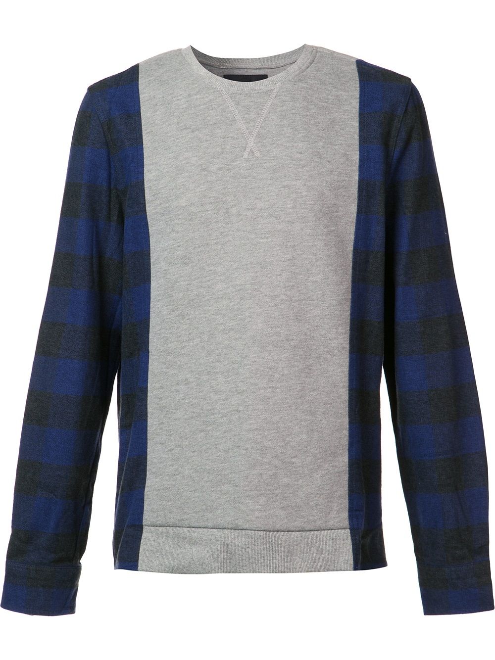 Mostly Heard Rarely Seen plaid sleeves sweatshirt - Grey von Mostly Heard Rarely Seen