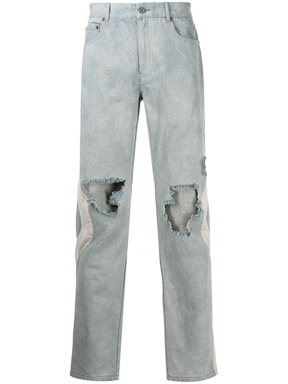 Mostly Heard Rarely Seen ripped straight-leg jeans - Blue von Mostly Heard Rarely Seen