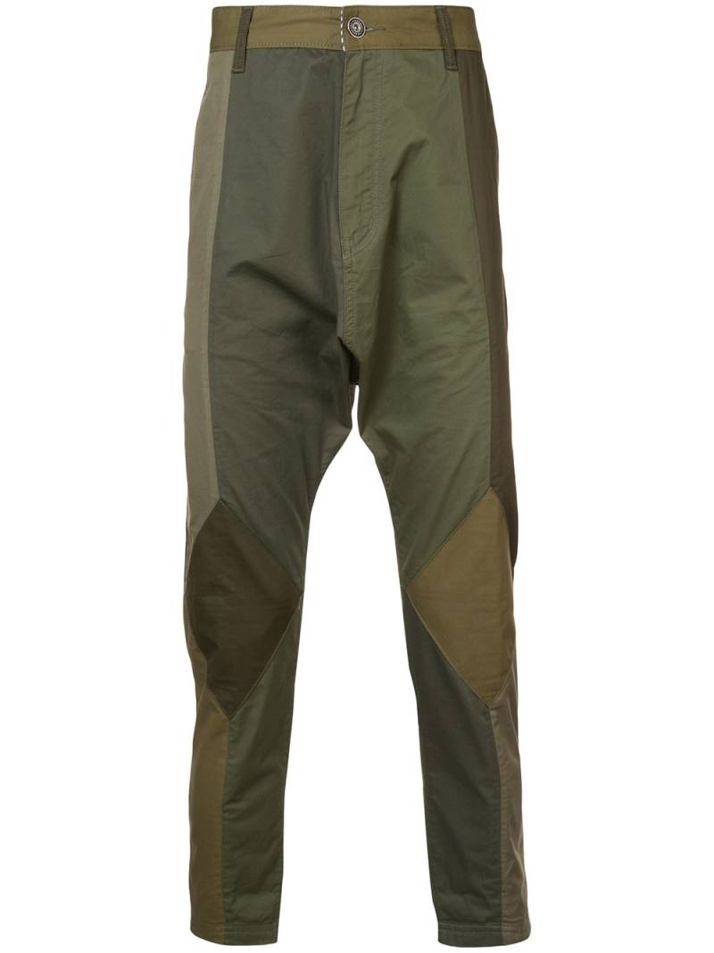 Mostly Heard Rarely Seen twill drop crotch pants - Green von Mostly Heard Rarely Seen