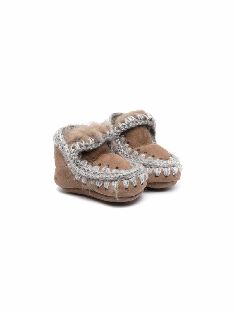 Mou Kids Eskimo shearling boots - Brown von Mou Kids