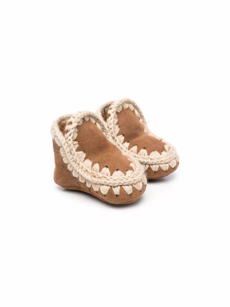 Mou Kids Eskimo sheepskin booties - Brown von Mou Kids