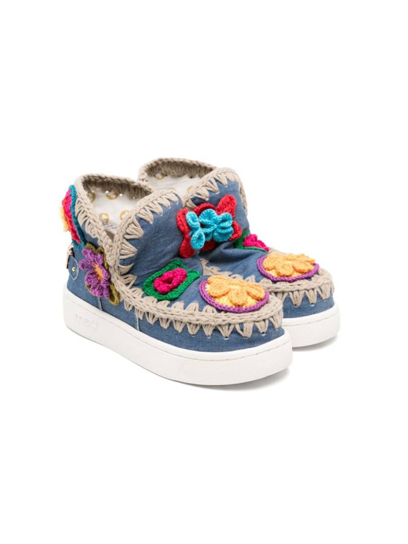 Mou Kids Summer Eskimo denim sneakers - Blue von Mou Kids