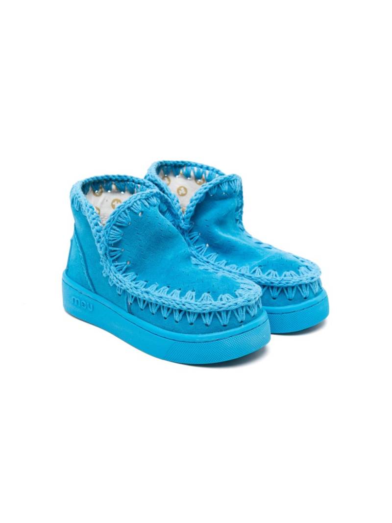 Mou Kids Summer Eskimo suede sneakers - Blue von Mou Kids