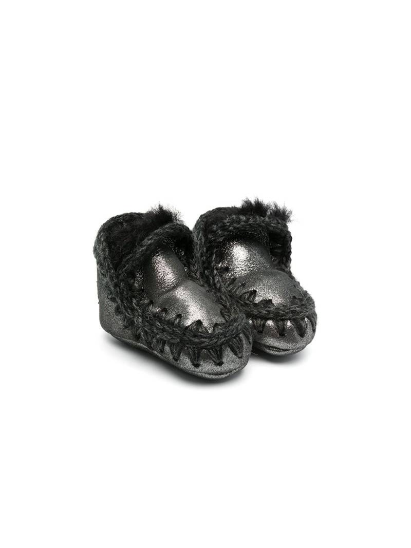 Mou Kids contrast-stitch ankle boots - Black von Mou Kids