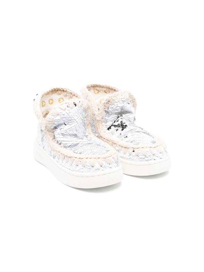 Mou Kids sequin-detailing ankle boots - White von Mou Kids