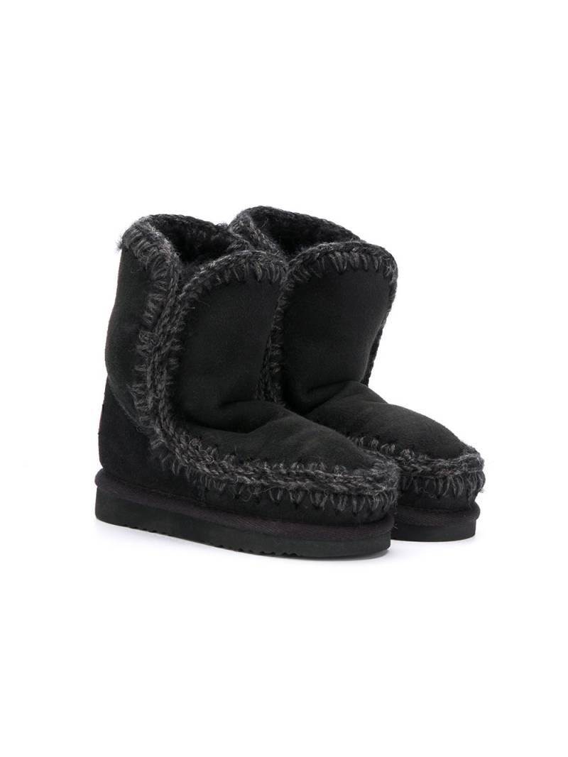 Mou Kids shearling-lined ankle boots - Black von Mou Kids