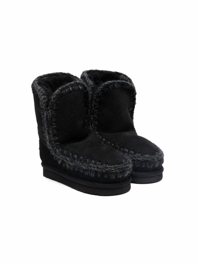 Mou Kids shearling lined boots - Black von Mou Kids