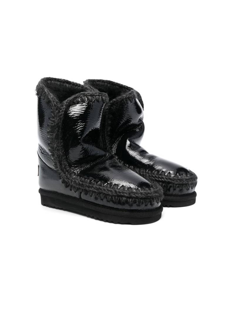 Mou Kids shearling-lined leather boots - Black von Mou Kids