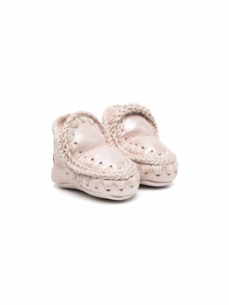 Mou Kids shearling lining boots - Pink von Mou Kids