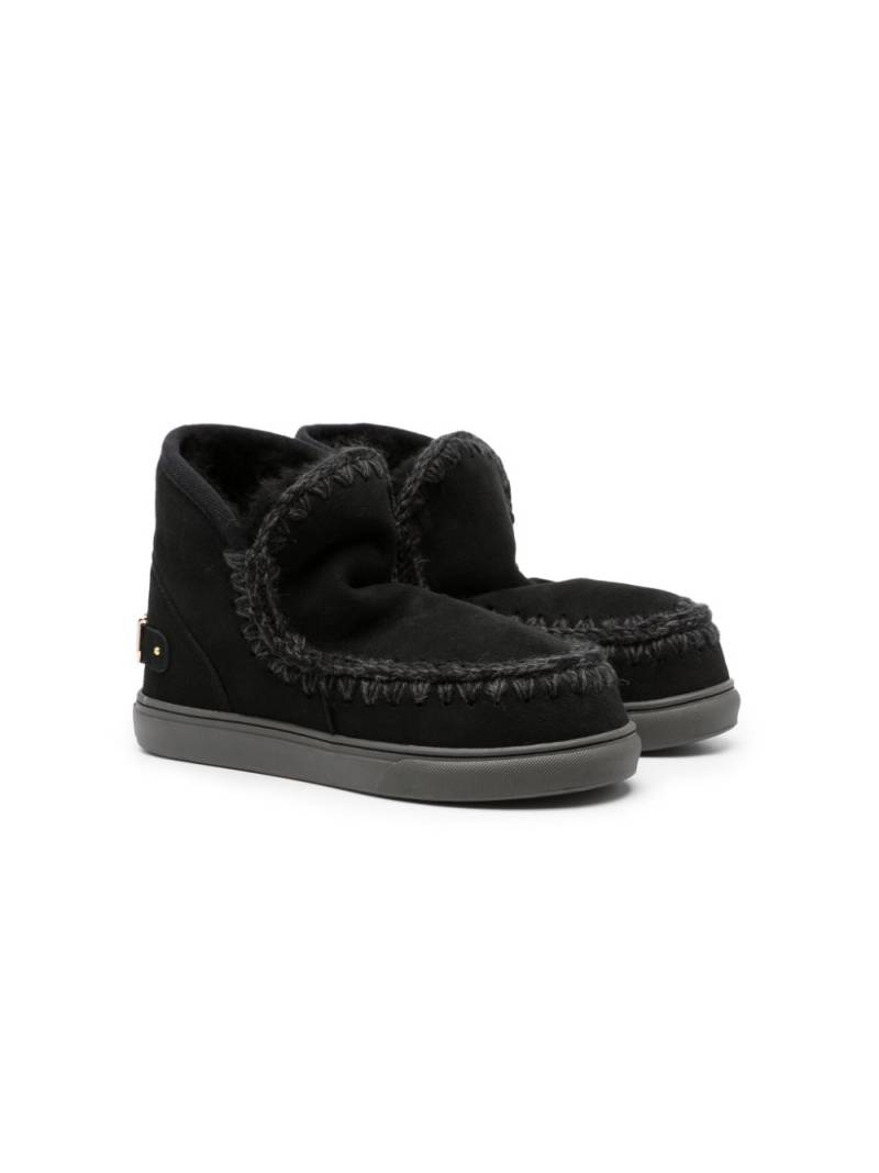 Mou Kids whipstitch-detail ankle boots - Black von Mou Kids