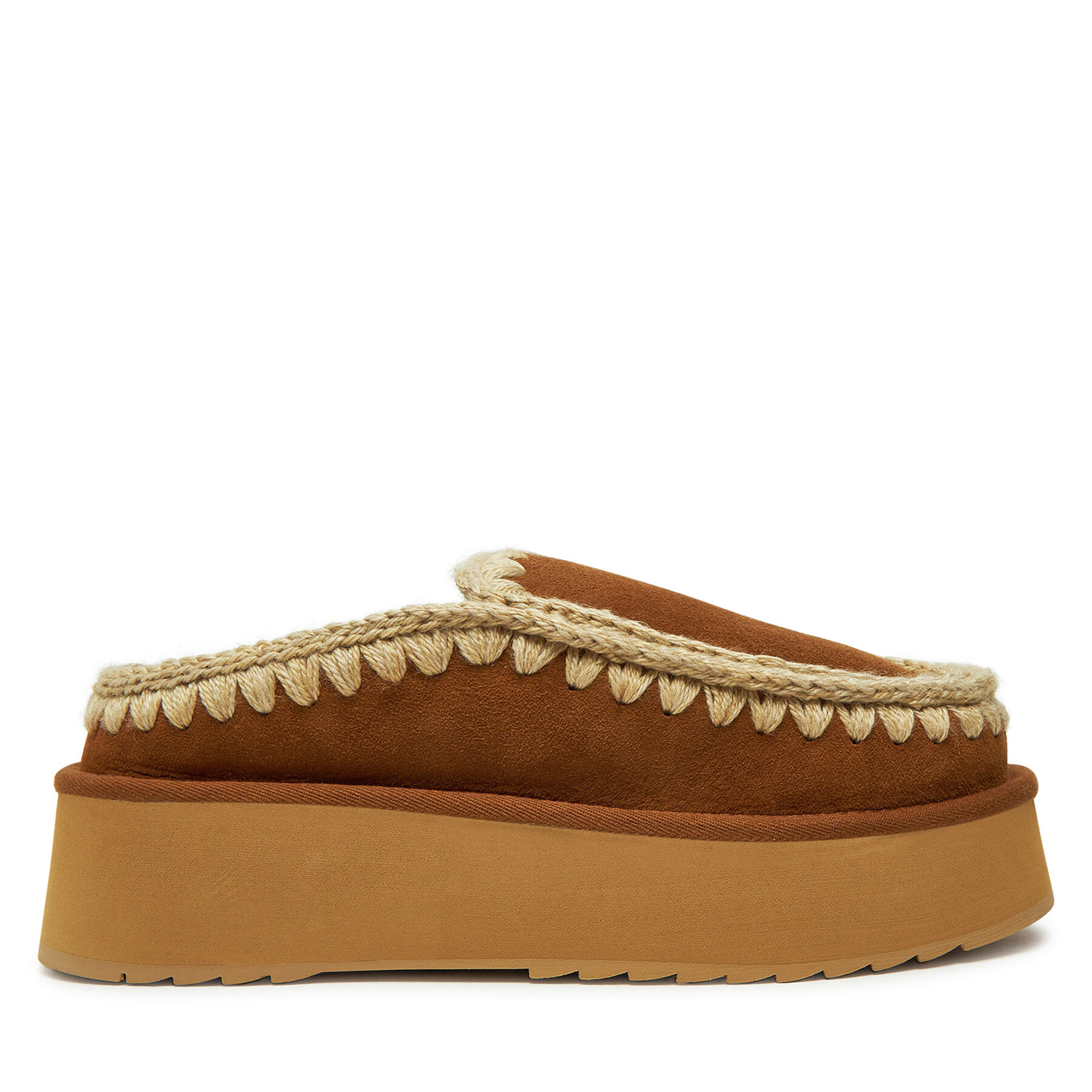 Hausschuhe Mou Clog Eskimo Platform FW681004A Braun von Mou