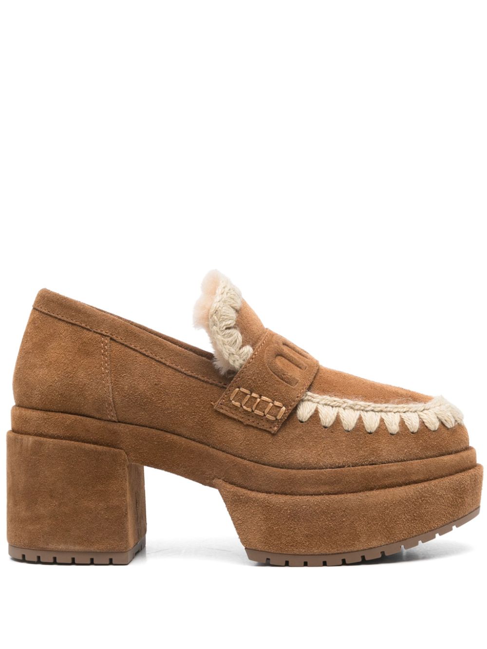 Mou 65mm platform loafers - Brown von Mou