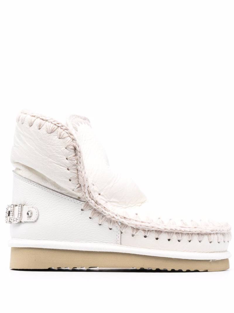 Mou Eskimo 18 logo-embellished ankle boots - White von Mou