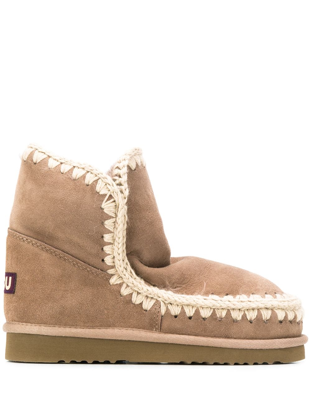 Mou stitch trim Eskimo boots - Neutrals von Mou