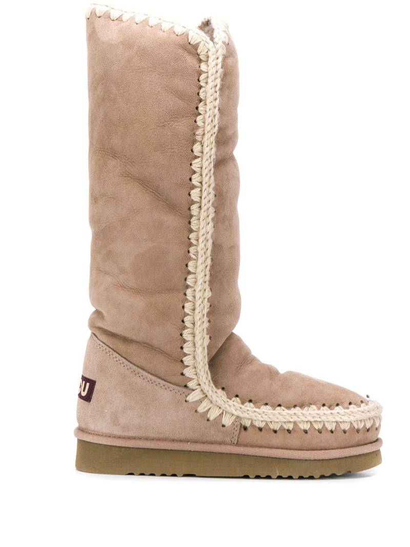 Mou woven detail padded boots - Neutrals von Mou