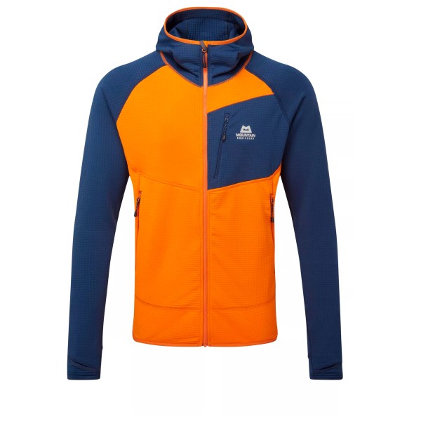 Mountain Equipment - Eclipse Hooded Jacket - Fleecejacke Gr L blau/orange von Mountain Equipment