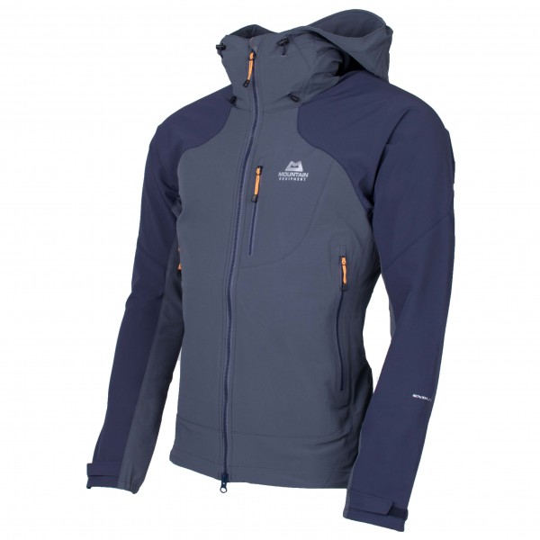 Mountain Equipment - Frontier Hooded Jacket - Softshelljacke Gr L blau von Mountain Equipment