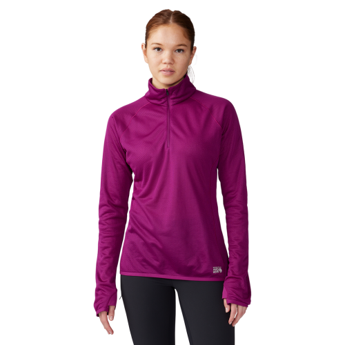 Mountain Hardwear Damen AirMesh 1/4 Zip - pink (Grösse: L) von Mountain Hardwear