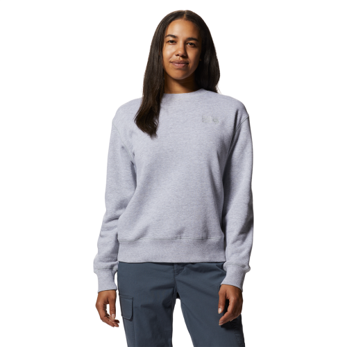 Mountain Hardwear Damen MHDamen Logo Pullover Crew - grau (Grösse: S) von Mountain Hardwear