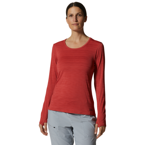 Mountain Hardwear Damen Mighty Stripe™ Long Sleeve - rot (Grösse: L) von Mountain Hardwear